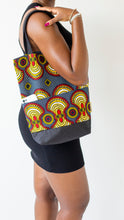 Load image into Gallery viewer, "Queen"-African Wax Print Tote Bag