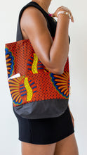 Load image into Gallery viewer, "Red Shell"-African Wax Print Tote Bag