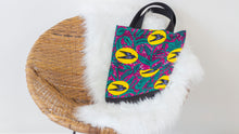Load image into Gallery viewer, "Hirondelle Flowers"-African Wax Print Tote Bag