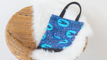 Load image into Gallery viewer, "Blue Hirondelle"-African Wax Print Tote Bag