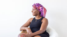 Load image into Gallery viewer, Large Satin Hair bonnet- Large size- 3 prints