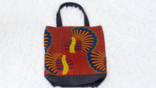 Load image into Gallery viewer, &quot;Red Shell&quot;-African Wax Print Tote Bag
